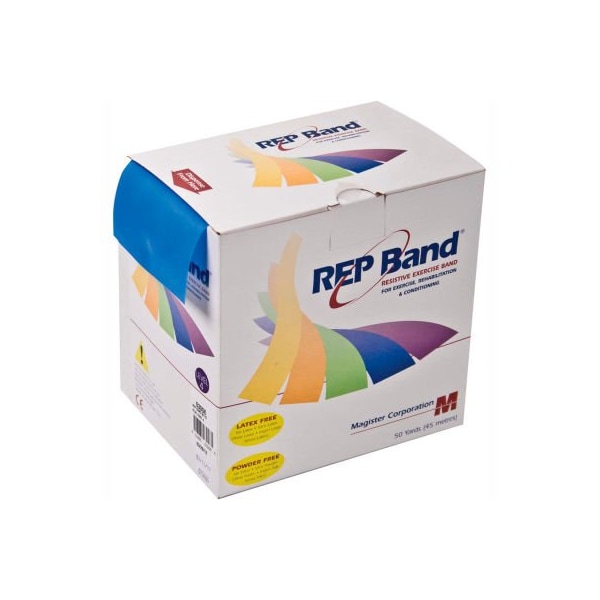 REP Band Latex Free Exercise Band, Blueberry, 50 Yard Roll/Box
